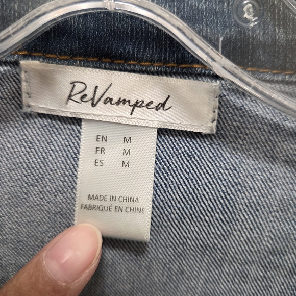 Revamped Cotton Blend Blue Denim Dress - Picture 3 of 9